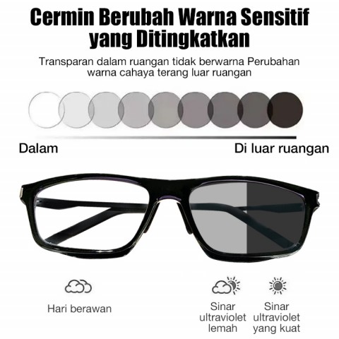 Kacamata Progresif Bifocal Photochromic Anti-Slip untuk Presbiopia