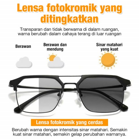 Kacamata Photochromic Black Warrior Jembatan Ganda