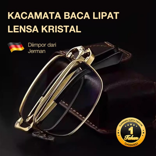 kacamata baca lipat lensa kristal