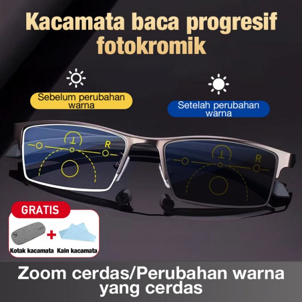 Kacamata baca progresif fotokromik