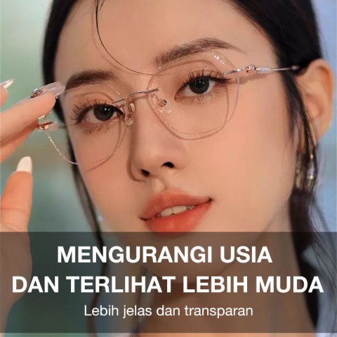 Kacamata Baca Wanita Anti Cahaya Biru Tanpa Bingkai Putri Duyung