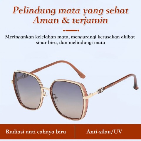Perlindungan UV kacamata hitam terpolarisasi tipis bingkai besar