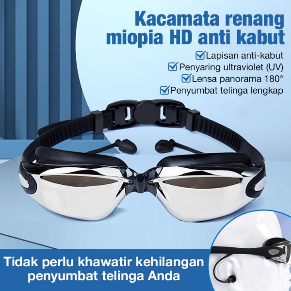 Kacamata renang miopia HD anti kabut