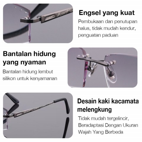 Kacamata baca pria progresif berpotongan berlian 2021 yang modis