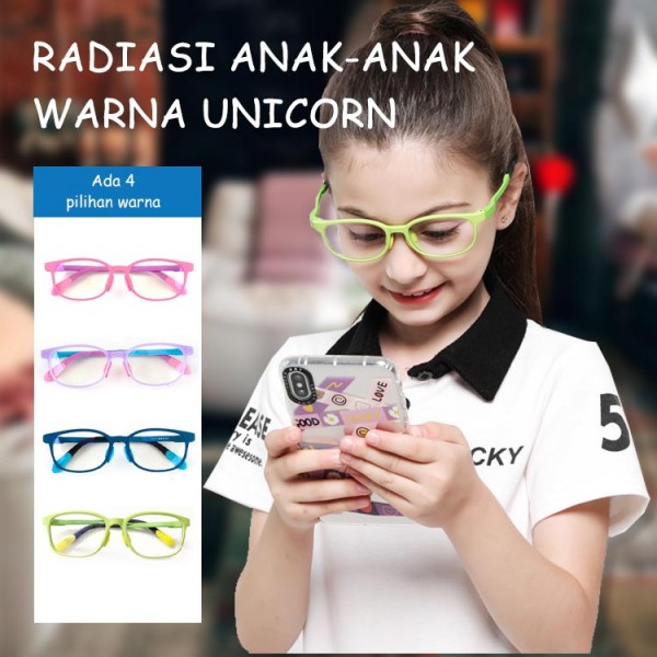 Unicorn color series children anti-blue light glasses