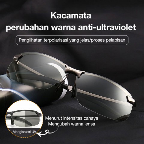 Kacamata perubahan warna anti-ultraviolet