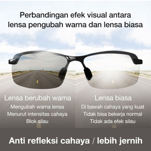 Kacamata perubahan warna anti-ultraviolet