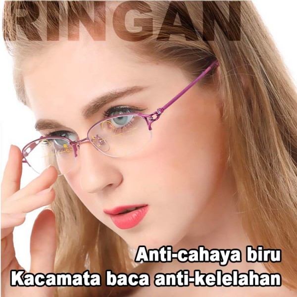 2021 Kacamata Baca Wanita Setengah Bingk..