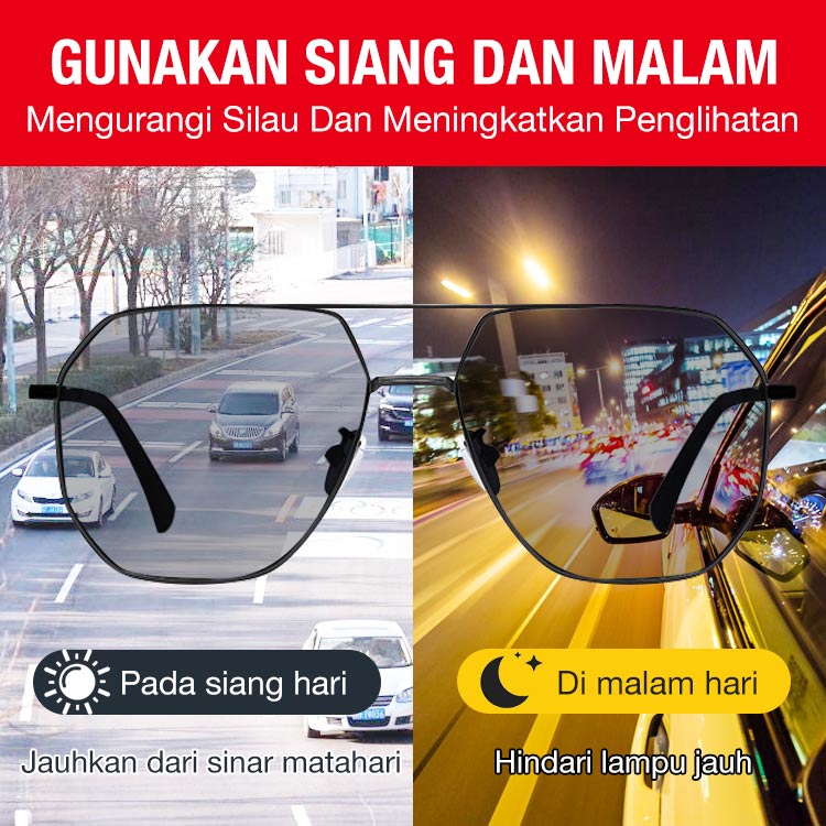 Promosi Ramadhan-Kacamata fotokromik terpolarisasi dapat digunakan siang atau malam hari-perlindungan UV 400, anti Silau, perubahan warna cerdas penginderaan cahaya